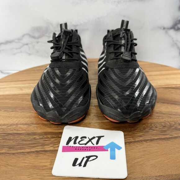 Womens Size EU 38 US 7.5-8-Grounded Footwear Barefoot Sneakers Black Orange - Picture 2 of 9